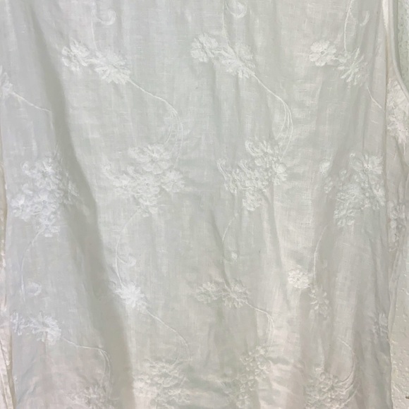 CP Shades Free People white embroidered linen top - Picture 3 of 6